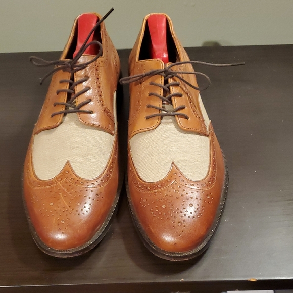 Johnston & Murphy Brown and Cream Men\'s Oxfords main image 4